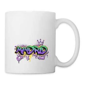 Madrid Spanien Stadt Graffiti Spray Sprayer - Tasse - Weiß - Rechts