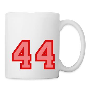 Cool Retro Retrostyle Numéro de maillot numéro de dos - Mug blanc - blanc - Droite