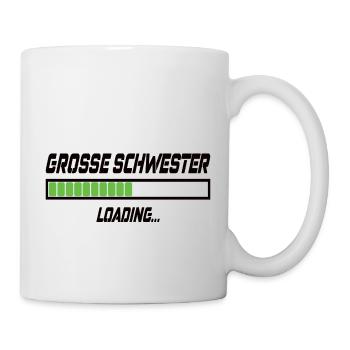 Grosse Schwester Loading... - Tasse - Weiß - Rechts