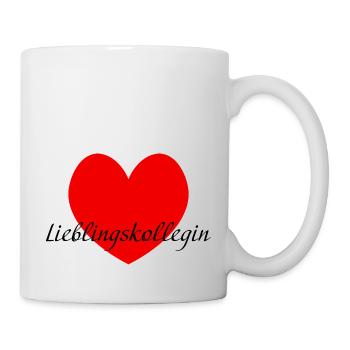 Lieblingskollegin Herz - Tasse - Weiß - Rechts
