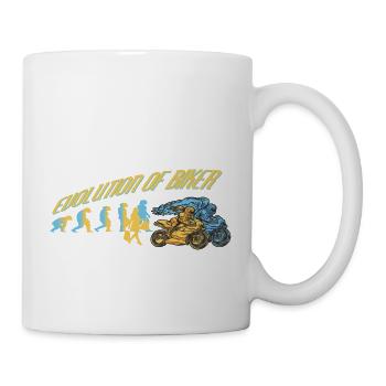 Evolution Moto de course de moto - Mug blanc - blanc - Droite