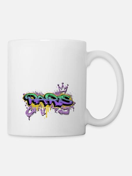 Paris Frankreich Stadt Graffiti Spray Sprayer - Tasse - Weiß