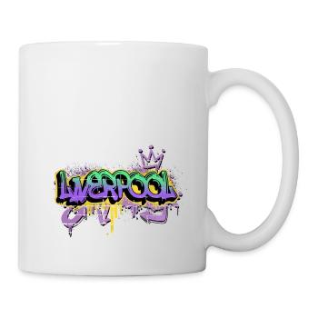 Liverpool Angleterre UK City Graffiti Spray Sprayer - Mug blanc - blanc - Droite
