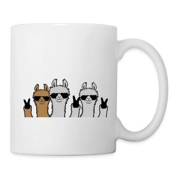 Amis de l'équipage Lama Peace - Mug blanc - blanc - Droite