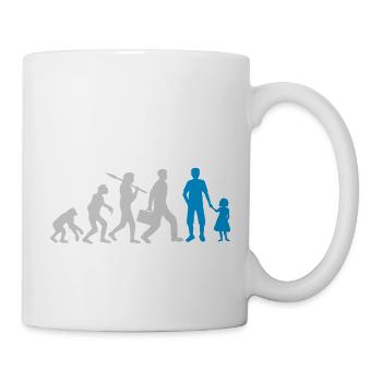 Evolution Papa Daughter Child - Mug - white - Right