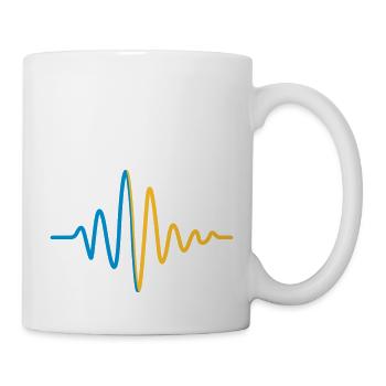 Herzschlag Puls Frequenz Anzeige - Tasse - Weiß - Rechts