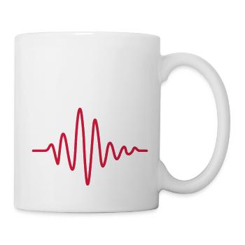 Puls Herzschlag Frequenz Anzeige - Tasse - Weiß - Rechts