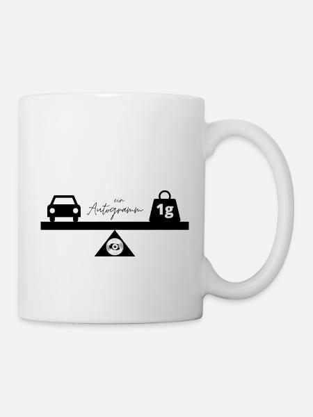 Autograph - a car and a gram on a scale - Mug - white
