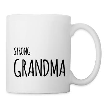 Strong Grandma Comic black - Tasse - Weiß - Rechts