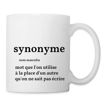 synonyme - Mug blanc - blanc - Droite