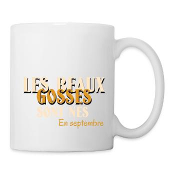 Les beaux gosses sont nés en septembre - Mug blanc - blanc - Droite