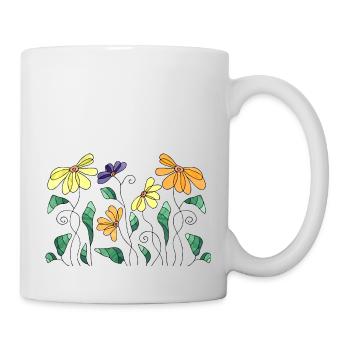 Fleur - Mug blanc - blanc - Droite