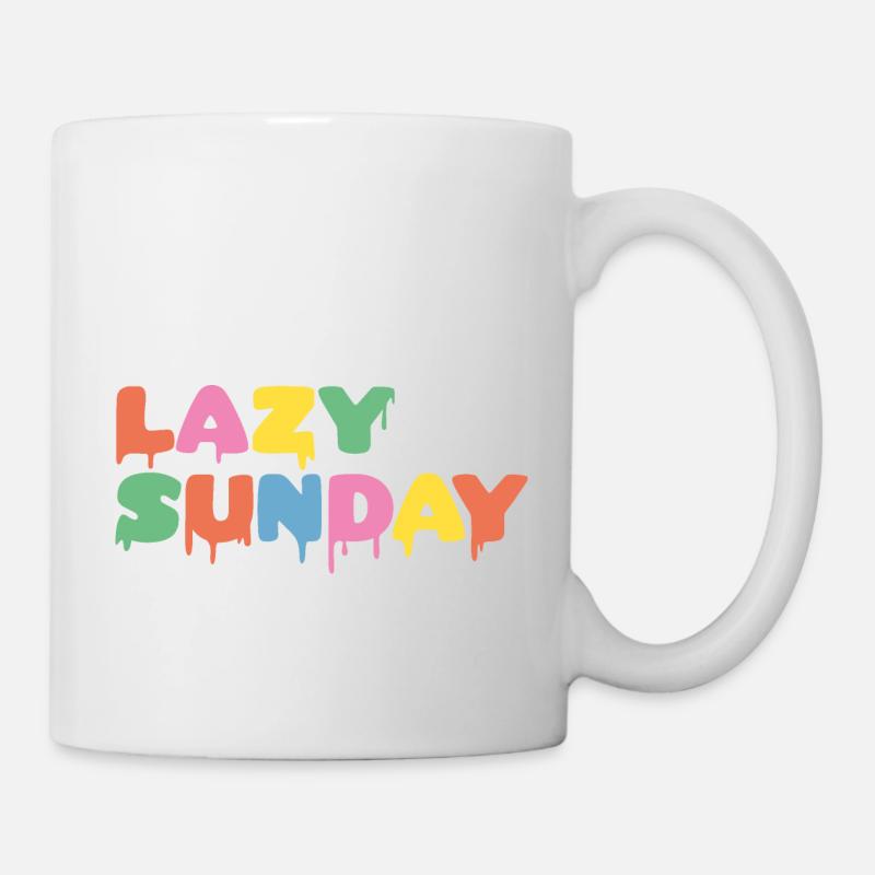 Dimanche paresseux - Mug blanc - blanc