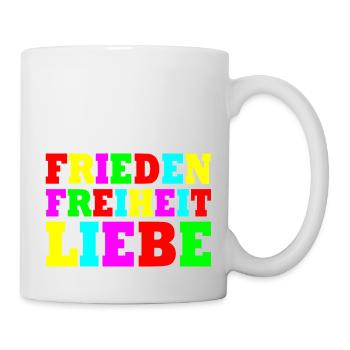 Frieden freiheit liebe - Tasse - Weiß - Rechts