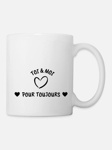 Pour les amoureux - toi et moi pour toujours - Mug blanc - blanc