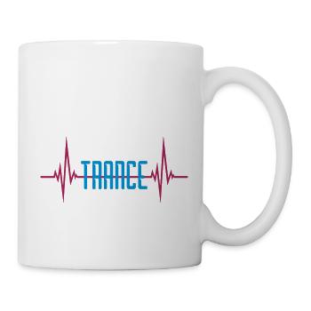 Pulse Trance Heartbeat Logo - Mug blanc - blanc - Droite