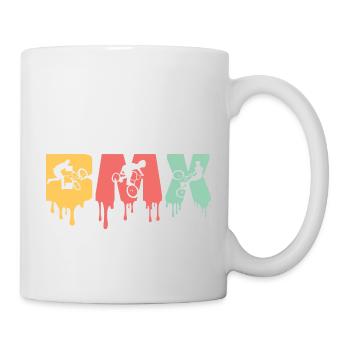 BMX Mountainbike Fahrrad - Tasse - Weiß - Rechts