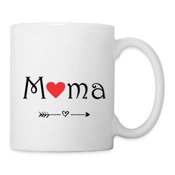 MAMA. Ich liebe meine Mama. Geschenk von Herzen - Tasse - Weiß - Rechts