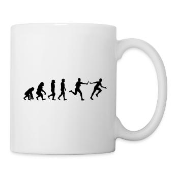 Course de relais athlète athlétisme Evolution - Mug blanc - blanc - Droite