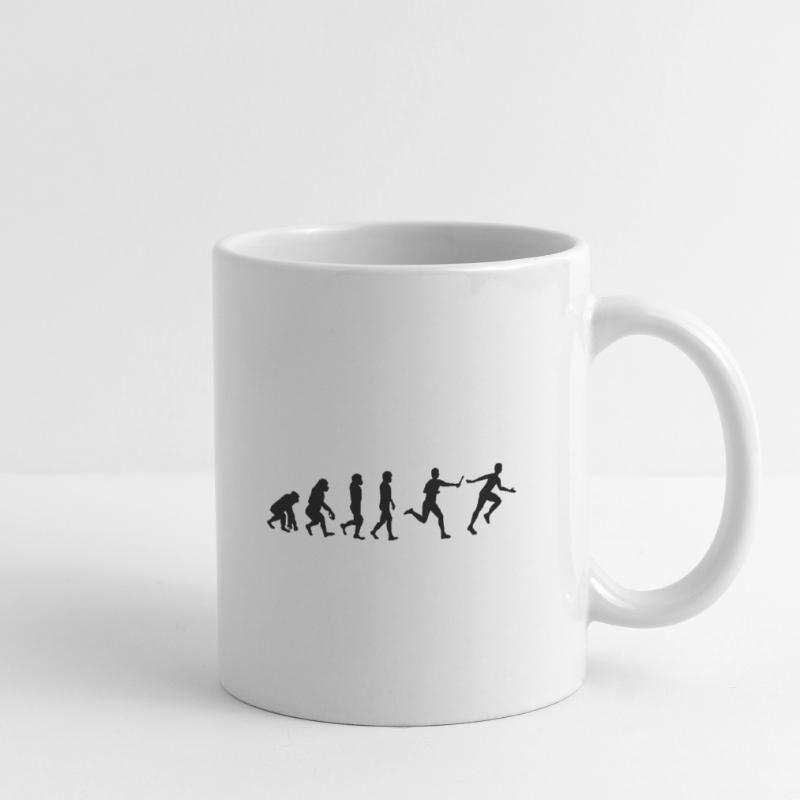 Course de relais athlète athlétisme Evolution Mug blanc