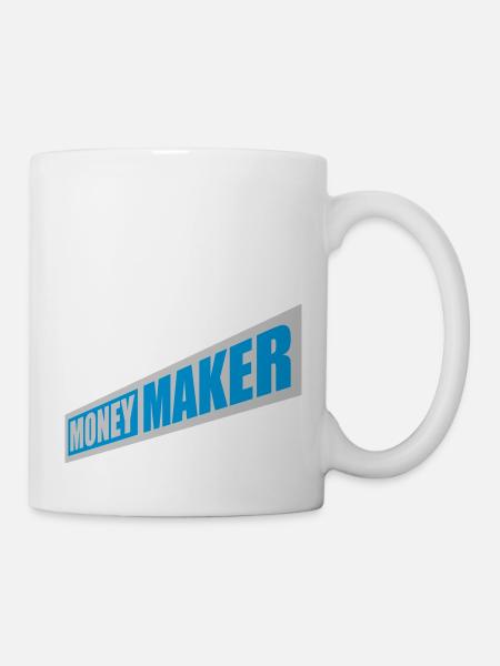 Money Maker Logo Text - Tasse - Weiß