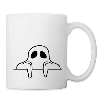 Comic Ghost Derrière le mur - Mug blanc - blanc - Droite