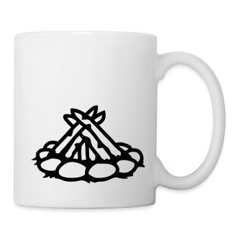 Feu de camp de camping sans feu - Mug blanc - blanc - Droite