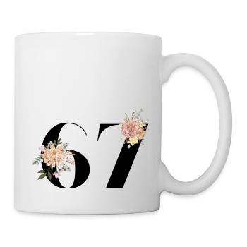 67th Anniversary flowers (Gift of 67 years) - Mug - white - Right