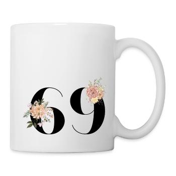 69th Anniversary Flowers (Gift of 69 years) - Mug - white - Right