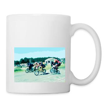 BMX-Rennen - Tasse - Weiß - Rechts