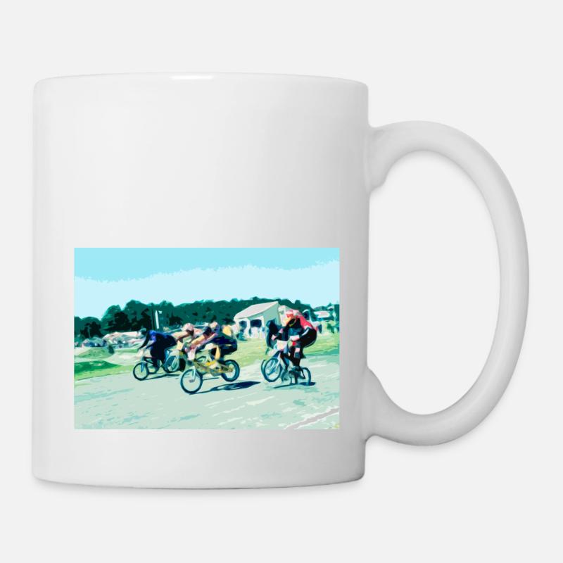 BMX-Rennen - Tasse - Weiß