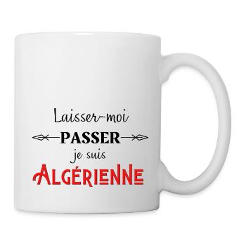 laisser moi passer je suis algérienne humour - Mug blanc - blanc - Droite