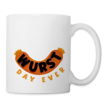 German Germany German Flag Wurst Day Ever Pun - Tasse - Weiß - Rechts