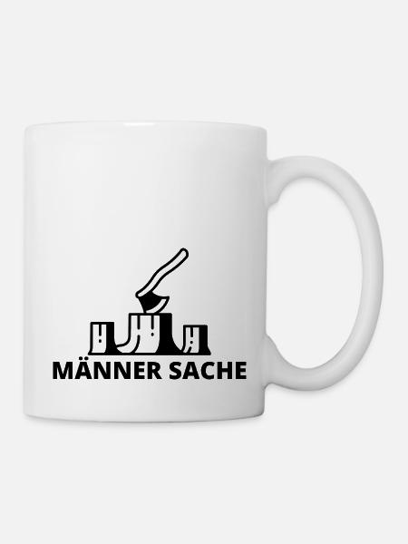 Männer Sache Holzfäller - Tasse - Weiß