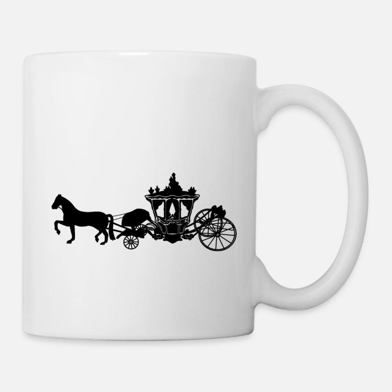 Silhouette der Kutsche des Dauphin Ludwig XV. - Tasse - Weiß
