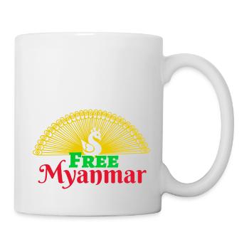 Free Myanmar. Solidarity With Myanmar - Mug - white - Right