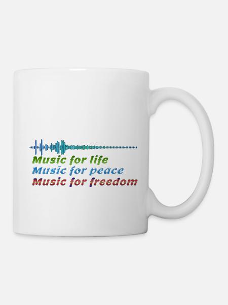 Music for Peace - Tasse - Weiß