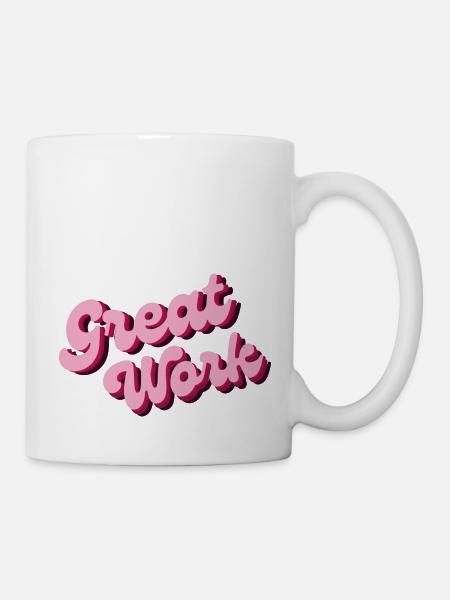 great work - Mug blanc - blanc