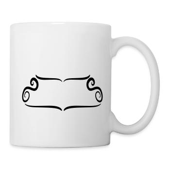 Cadre d’ornement décoratif artistique - Mug blanc - blanc - Droite
