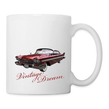 Vintage Dream Car with text - Mug - white - Right