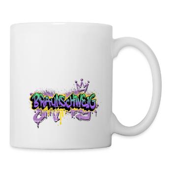 Braunschweig Deutschland Stadt Graffiti Sprayer - Tasse - Weiß - Rechts