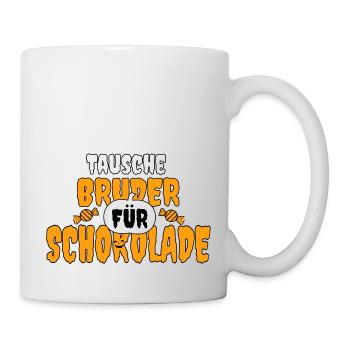 Halloween lustig Bruder Witz Kinder Geschwister - Tasse - Weiß - Rechts