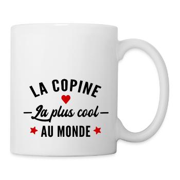 la copine la plus cool du monde / copine cool - Mug blanc - blanc - Droite