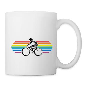Radfahrer - Tasse - Weiß - Rechts