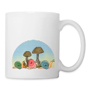 Schnecken - Tasse - Weiß - Rechts