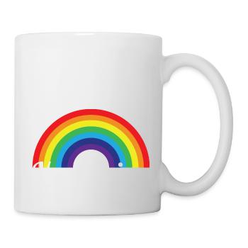 LGBTQ Nonbinary Colorful Rainbow Flag LGBTQ+ Pride - Mug - white - Right