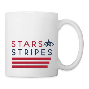 Stars and Stripes, texte inspiré du drapeau propre - Mug blanc - blanc - Droite
