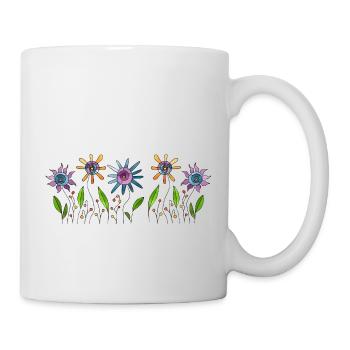 Fleur - Mug blanc - blanc - Droite