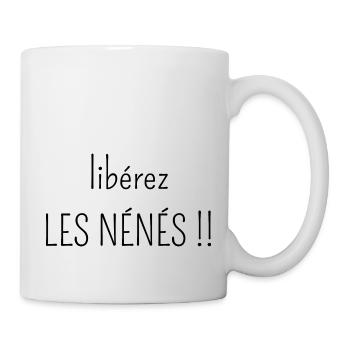 libérez les nénés - Mug blanc - blanc - Droite