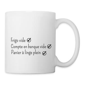 panier à linge plein humour - Mug blanc - blanc - Droite